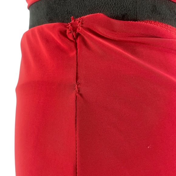 Red,Wine 2 piece dress, long pencil skirt with crop cut out top,Large, New - Picture 5 of 11